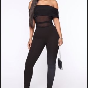 Exposure jump suit black